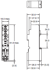 PYF[][]S / P2RF-[][]-S Dimensions 4 