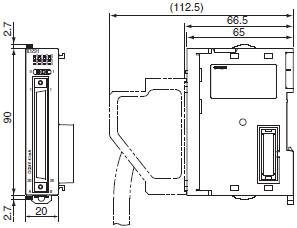 CJ1W-ID / IA Dimensions 3 