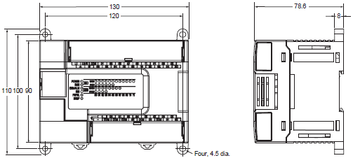 CP1E Dimensions 8 