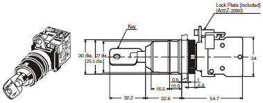 A22TK 치수 2 A22TK-2LL_Dim