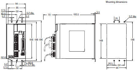 R88M-K, R88D-KT Dimensions 12 