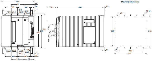 R88M-K, R88D-KT Dimensions 9 