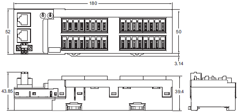 GX-[]D16[]8 / []D32[]8 Dimensions 3 