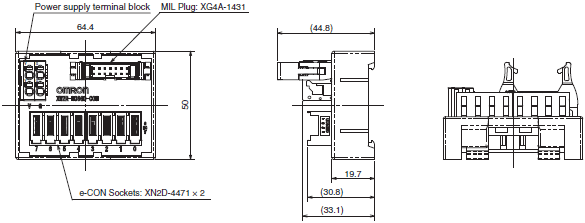 XW2R(PLC) 치수 34