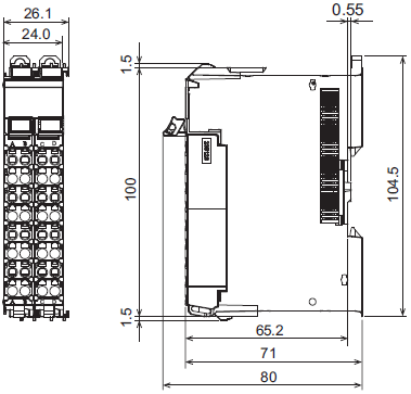 NX-ID / IA / OD / OC / MD Dimensions 3 