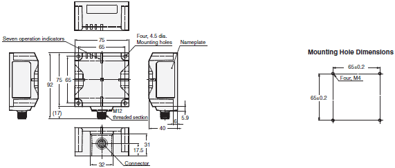 V680S Series Dimensions 9 