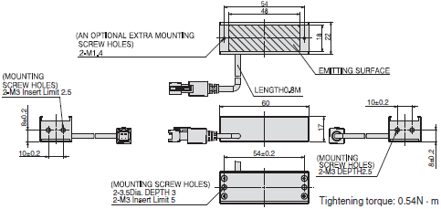 FLV Series Light Units/Dimensions | OMRON Industrial Automation