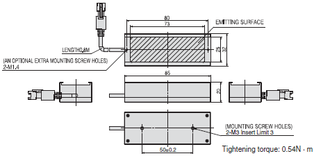 FLV Series Light Units/Dimensions | OMRON Industrial Automation