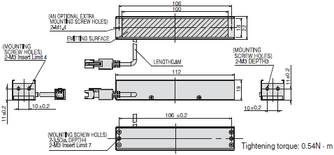 FLV Series Light Units/Dimensions | OMRON Industrial Automation