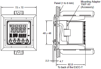 E5CC-T Dimensions 21 