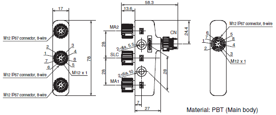 F3W-MA Dimensions 18 