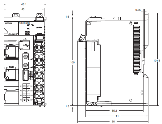 NX-EIC202 Dimensions 1 