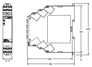 K8DT-PH Dimensions 1 