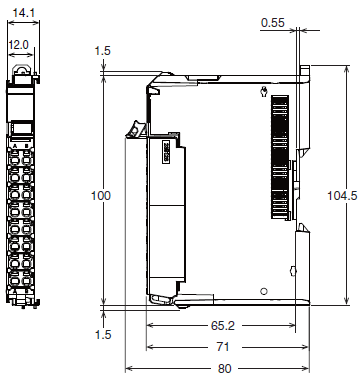 NX-RS[][][][] Dimensions 1 