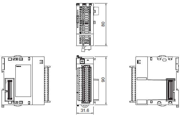 CK3W-MD71[]0 Dimensions 1 