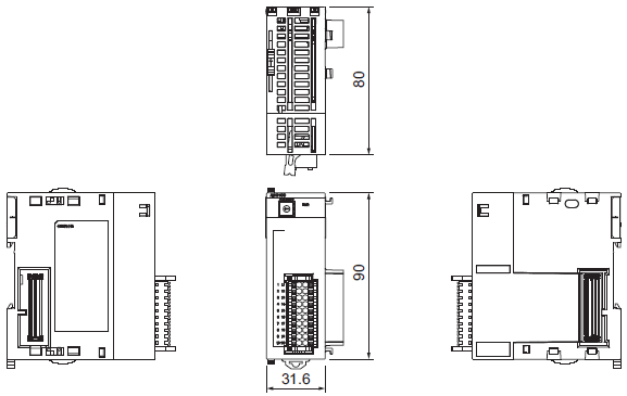 CK3W-AD[]100 Dimensions 1 