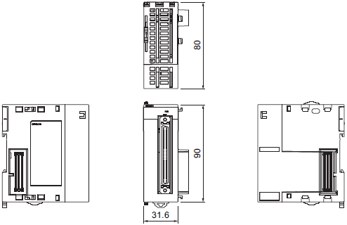 CK3W-EX / CK5W-EX Dimensions 1 