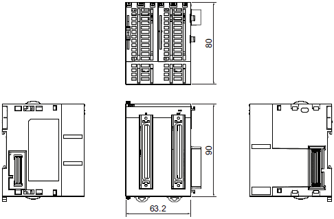 CK3W-EX / CK5W-EX Dimensions 3 