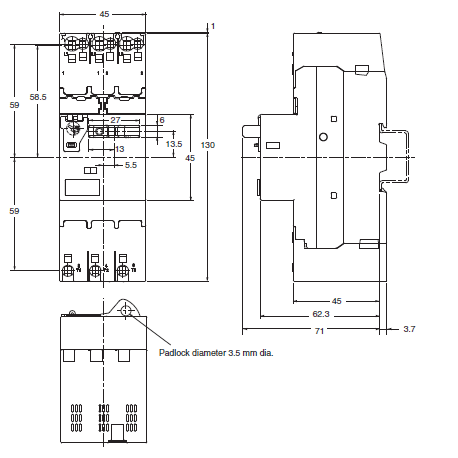 J7MC Series Dimensions 1 