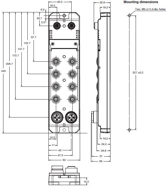 NXR-ILM08C-EIT Dimensions 1 