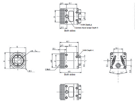 STC Series (Camera Link CMOS) Dimensions 3 