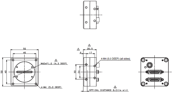 FS Series (Camera Link Line Scanning Camera) Dimensions 3 