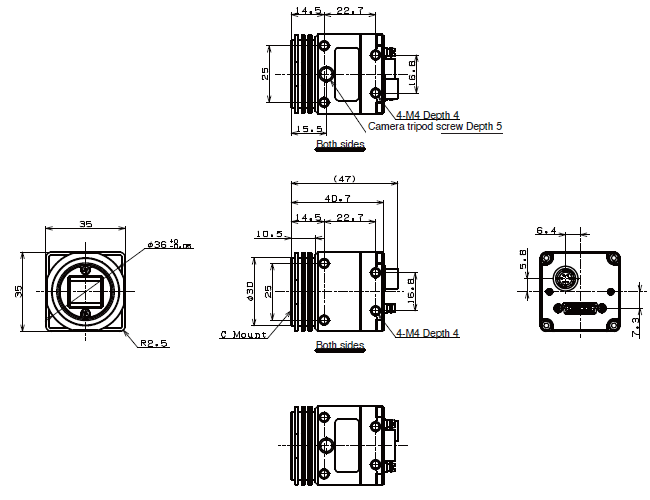 STC Series (SWIR Camera) Dimensions 4 