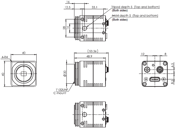 STC Series (HD High-Definition Camera) Dimensions 1 