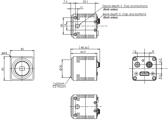 STC Series (HD High-Definition Camera) Dimensions 2 
