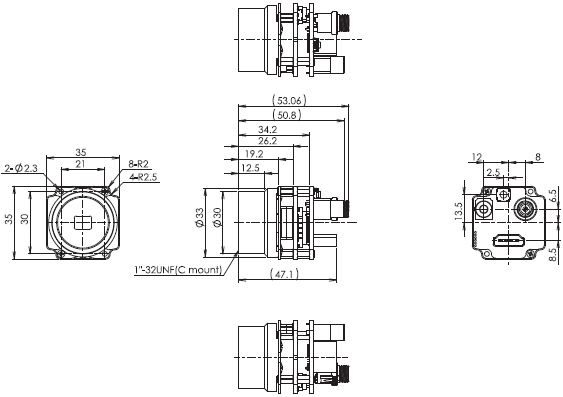 STC Series (HD High-Definition Camera) Dimensions 3 