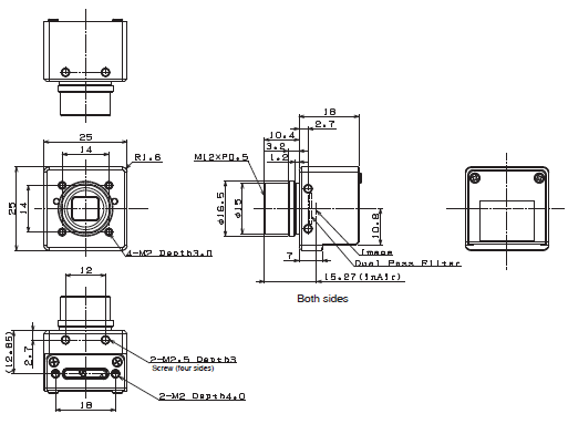 STC Series (Small Board Camera) Dimensions 13 