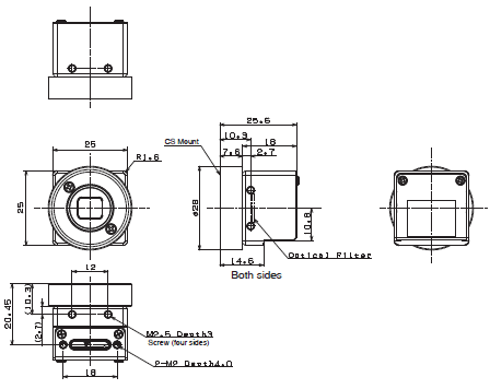 STC Series (Small Board Camera) Dimensions 14 