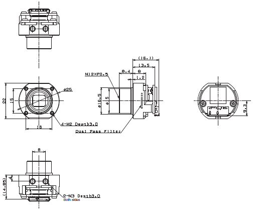 STC Series (Small Board Camera) Dimensions 16 