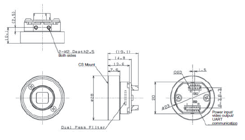 STC Series (Small Board Camera) Dimensions 2 
