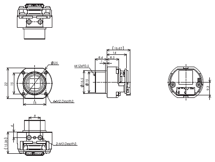 STC Series (Small Board Camera) Dimensions 22 
