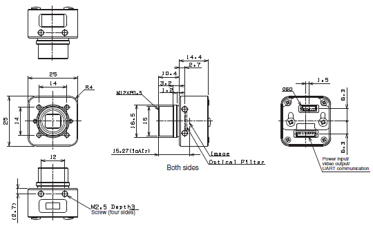 STC Series (Small Board Camera) Dimensions 5 