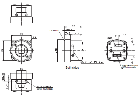 STC Series (Small Board Camera) Dimensions 6 