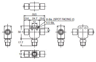 F3SG-RA-01TS / 02TS Dimensions 60 