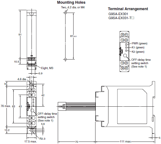 G9SA Dimensions 2 