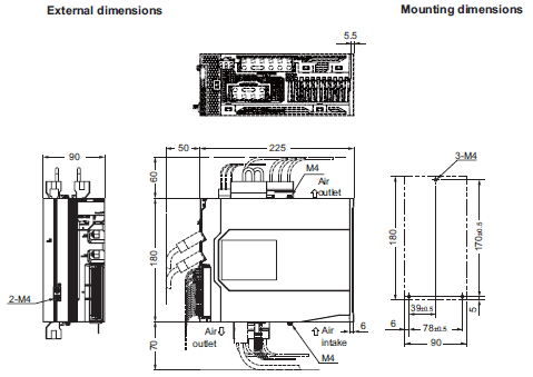 R88D-1SN[]-ECT-51 Dimensions 5 