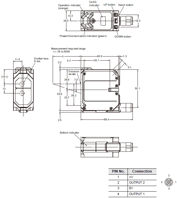 E3AS-HF Series Dimensions 5 