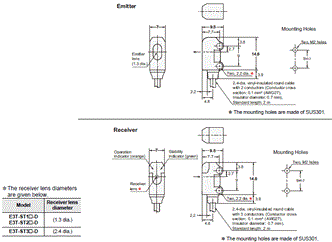 E3T-[]-UL Dimensions 3 
