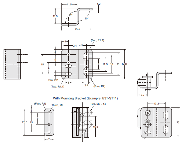 E3T-[]-UL Dimensions 40 