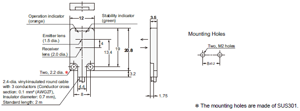 E3T-[]-UL Dimensions 8 