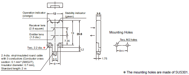 E3T-[]-UL Dimensions 10 