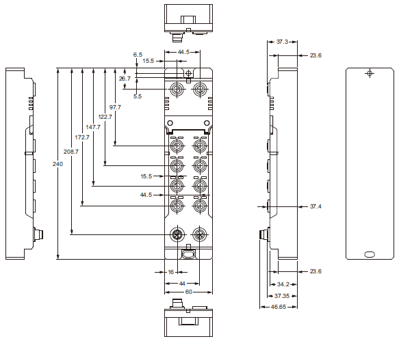 NXR-SXD1204[]-CST Dimensions 1 