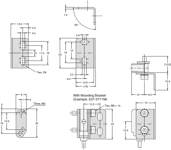 E39-L / -S / -R Dimensions 40 