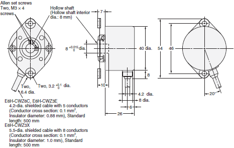 E6H-C Dimensions 2 