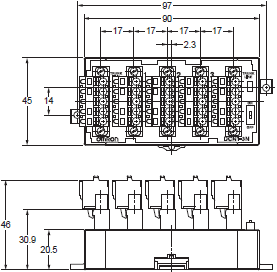 DeviceNet Peripheral Devices Dimensions 6 