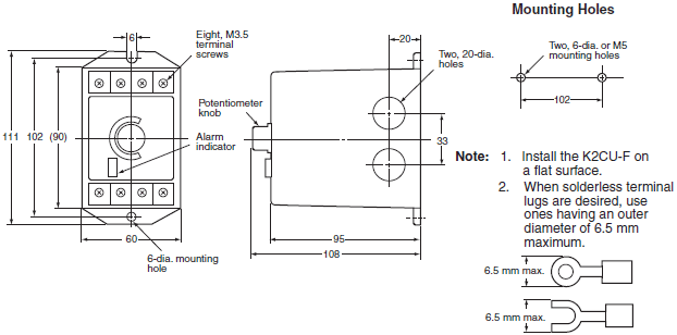 K2CU Dimensions 1 